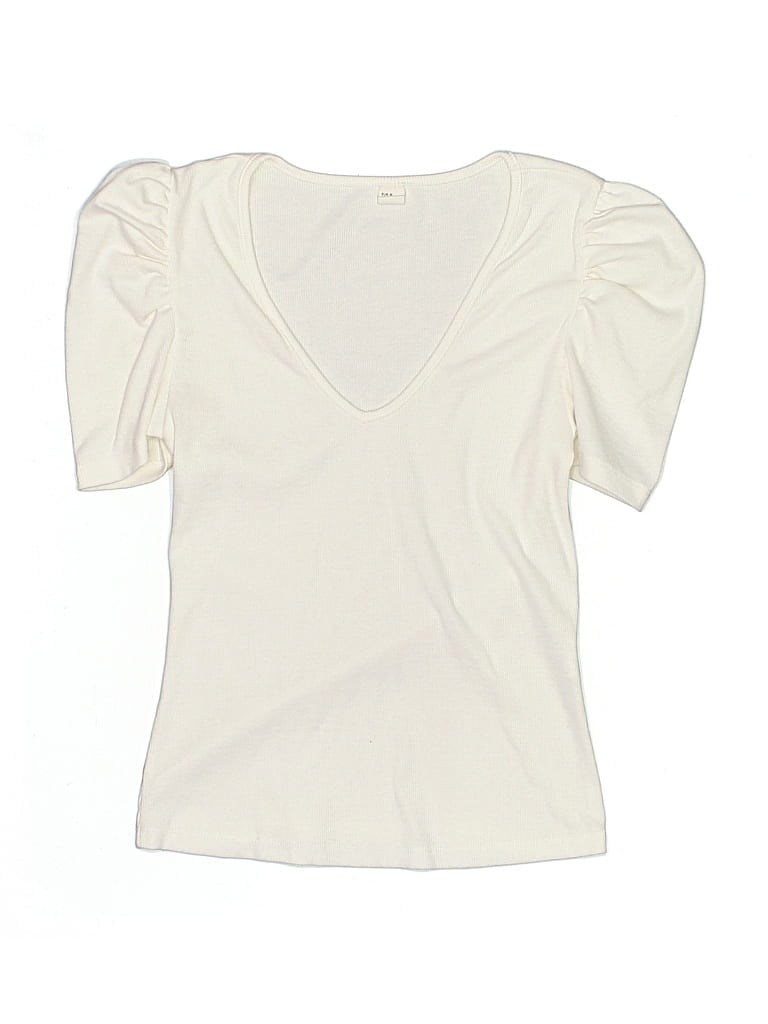 Pre-owned Unbranded Kids' Short Sleeve Top Ivory Sweetheart Neckline Tops In White