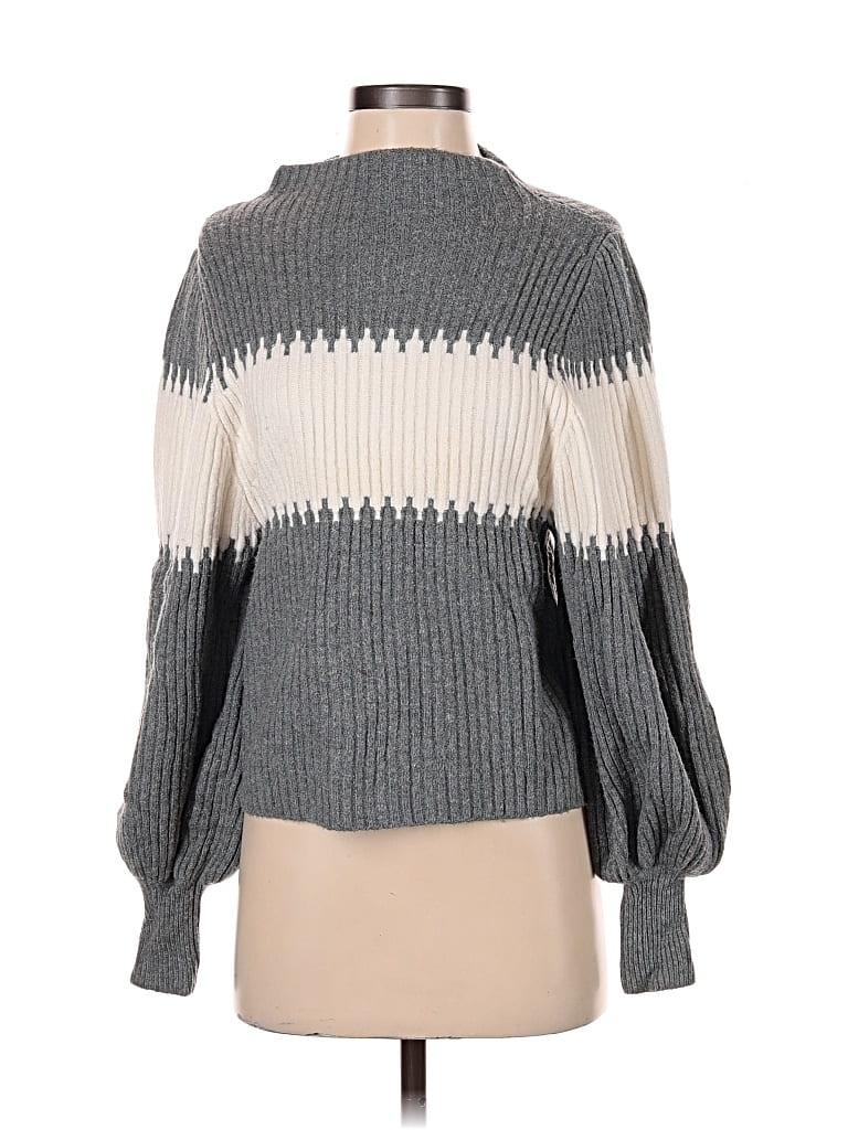 Pre-owned French Connection Turtleneck Sweater In Gray