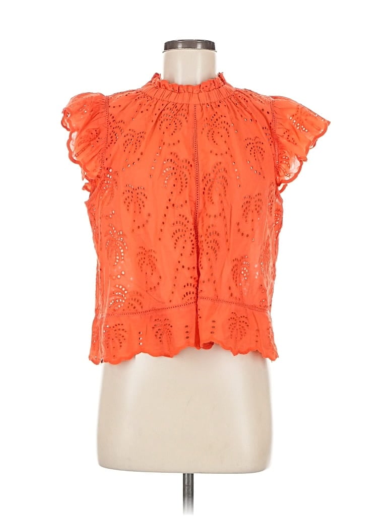 Pre-owned Jennifer & Grace Sleeveless Blouse In Orange