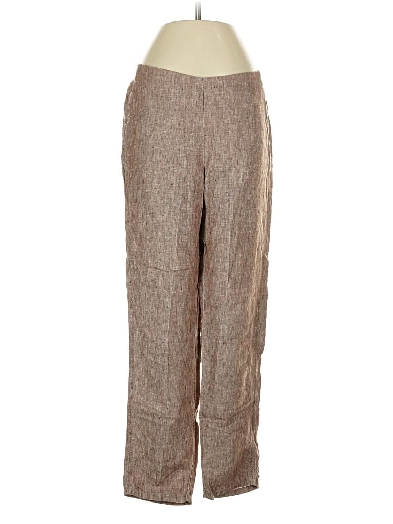 Pre-owned Jjill Linen Pants In Brown