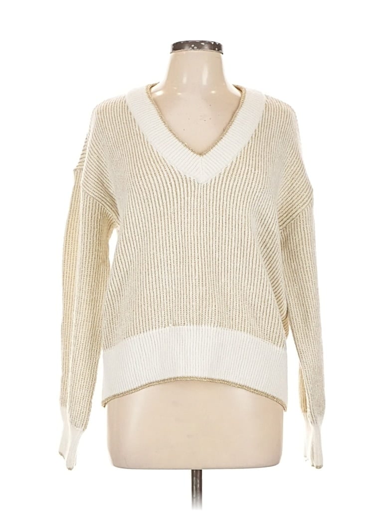 Pre-owned Nine West Pullover Sweater In White