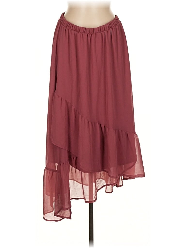 Pre-owned A New Day Casual Skirt In Burgundy