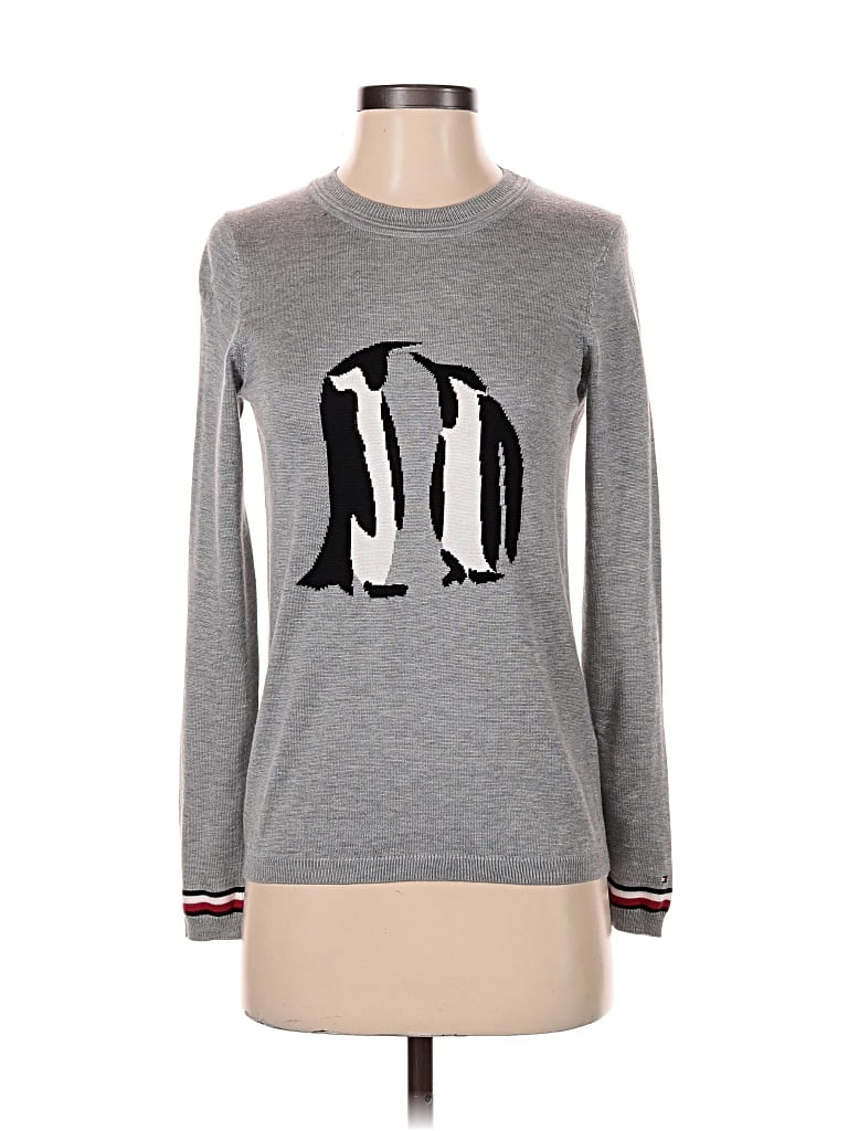 Pre-owned Tommy Hilfiger Sweatshirt In Silver