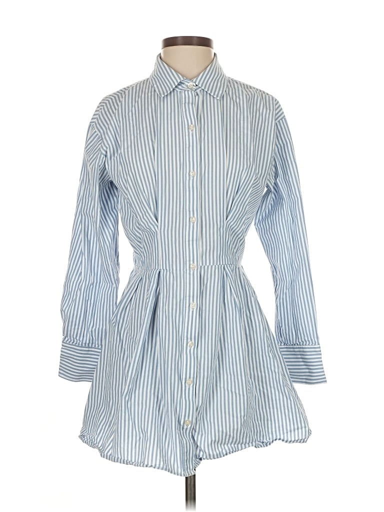 Pre-owned Abercrombie & Fitch Long Sleeve Button Down Shirt In Blue