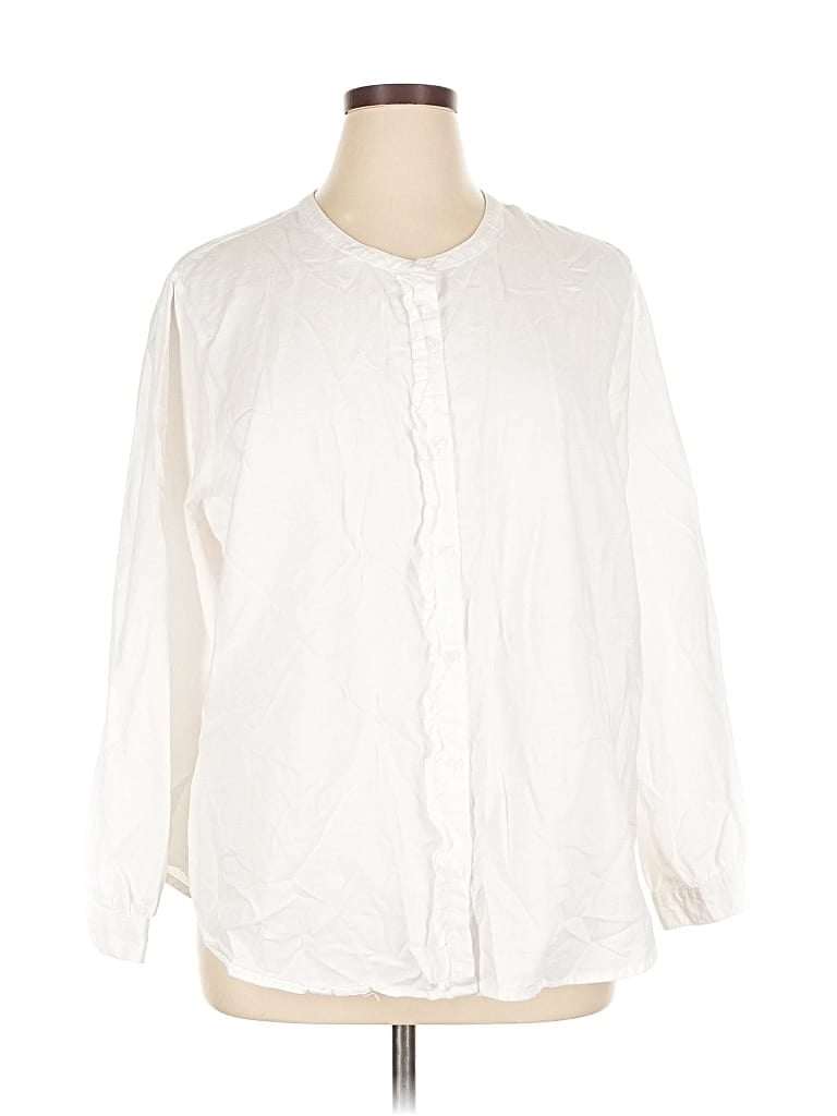 Pre-owned Old Navy 3/4 Sleeve Blouse In White