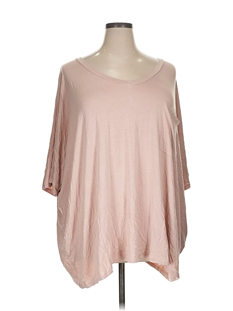 Pre-owned Zenana 3/4 Sleeve Top Pink Scoop Neck Tops