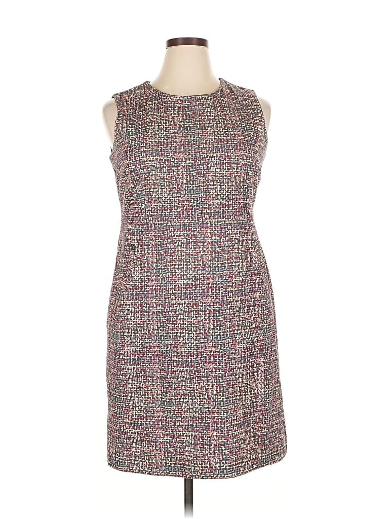 Pre-owned Lands' End Casual Dress In Gray