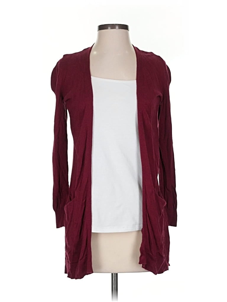 Pre-owned Style & Co Cardigan Sweater In Burgundy