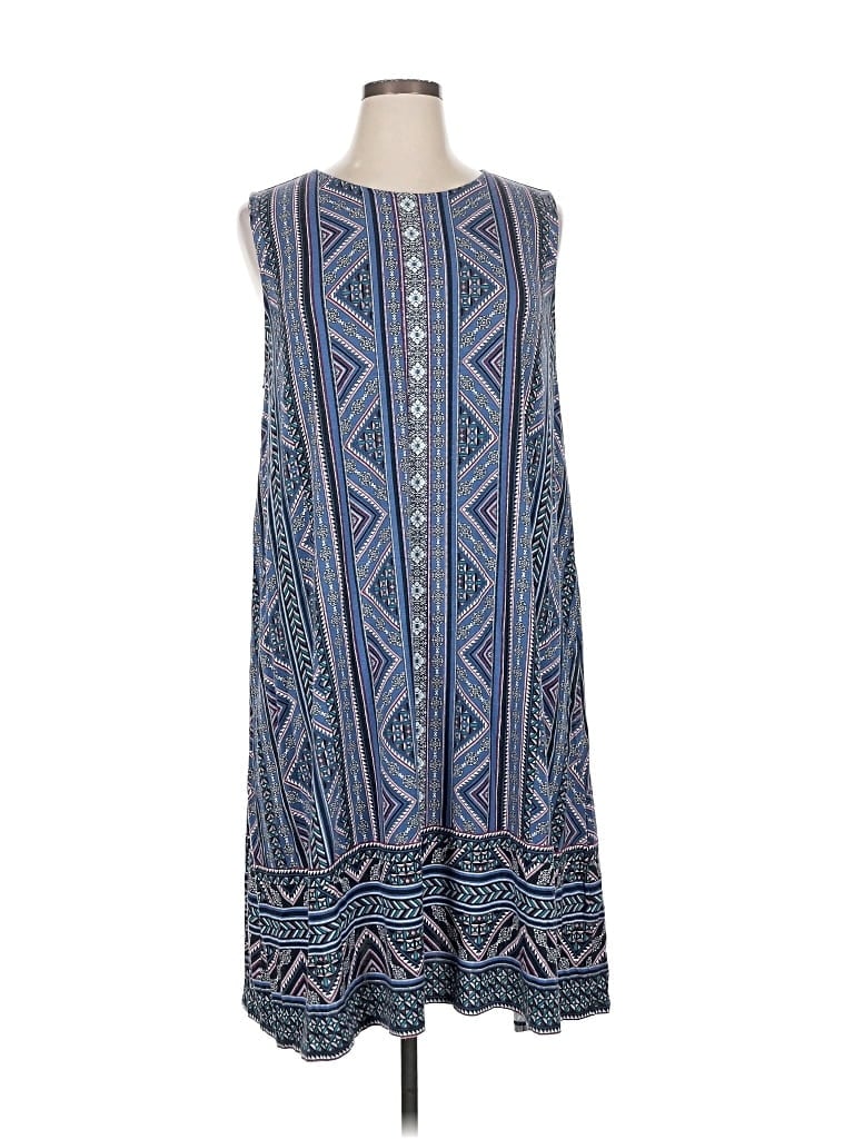Pre-owned Jjill Casual Dress In Blue