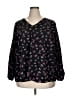 Lane Bryant 100% Polyester Black 3/4 Sleeve Blouse Size 20 - photo 1