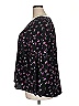 Lane Bryant 100% Polyester Black 3/4 Sleeve Blouse Size 20 - photo 5