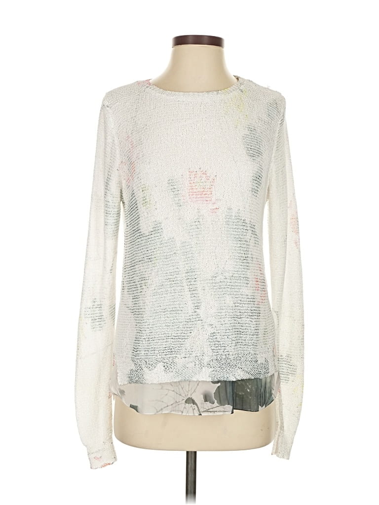 Pre-owned Sioni Pullover Sweater In White