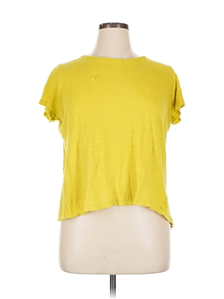 Pre-owned Tahari Short Sleeve T-shirt In Yellow