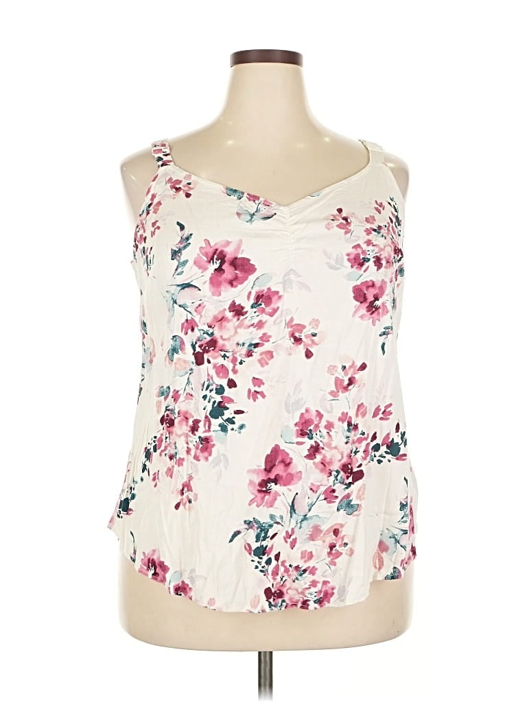 Pre-owned Torrid Tank Top Ivory Strapless Neckline Tops In White