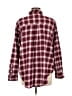 SO 100% Cotton Plaid Burgundy Long Sleeve Button-Down Shirt Size M - photo 2