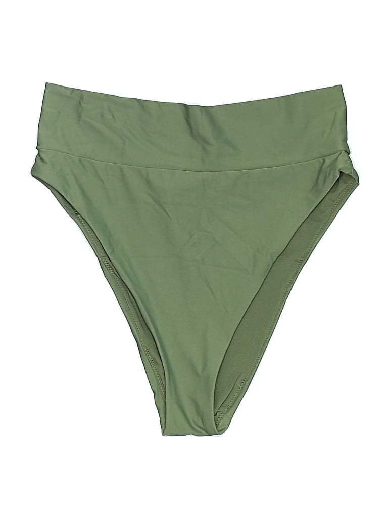 Pre-owned Aerie Swimsuit Bottoms In Green