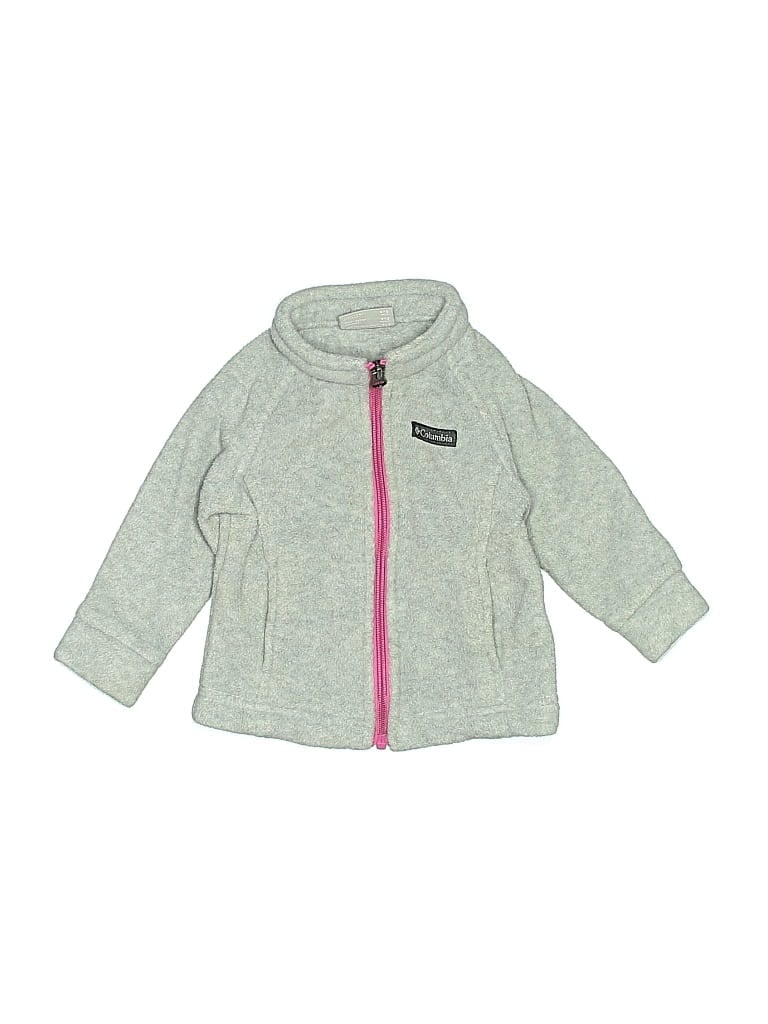 Pre-owned Columbia Babies' Zip Up Hoodie In Gray