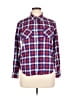 My Michelle Plaid Red Long Sleeve Button-Down Shirt Size L - photo 1