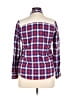 My Michelle Plaid Red Long Sleeve Button-Down Shirt Size L - photo 2