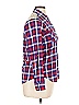 My Michelle Plaid Red Long Sleeve Button-Down Shirt Size L - photo 4