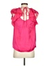 Express Design Studio 100% Polyester Pink Short Sleeve Blouse Size XS - photo 2