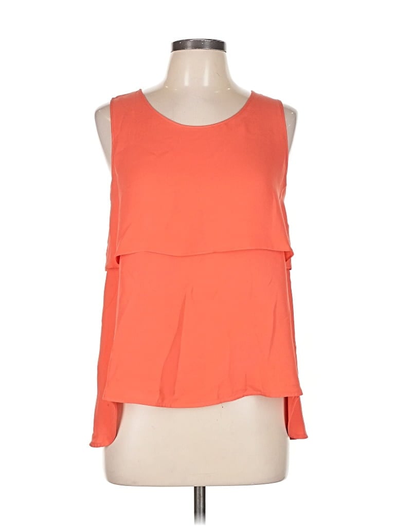 Pre-owned Theory Sleeveless Top Orange Halter Neckline Tops