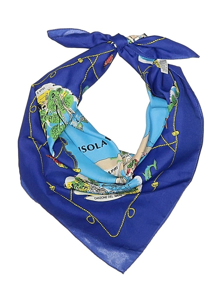 Pre-owned Assorted Brands Scarf In Blue