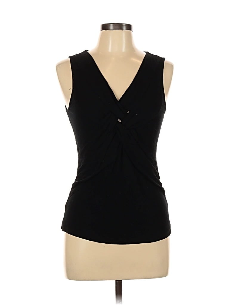 Pre-owned Cable & Gauge Sleeveless Blouse In Black