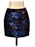 Maje Graphic Blue Black Silk Skirt Size 34 waist - photo 1