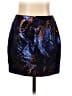 Maje Graphic Blue Black Silk Skirt Size 34 waist - photo 2
