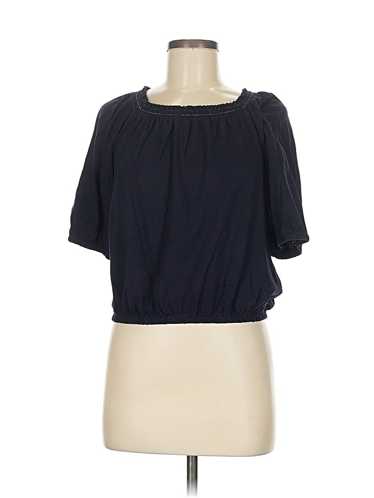 Pre-owned Ann Taylor Loft Short Sleeve T-shirt In Blue