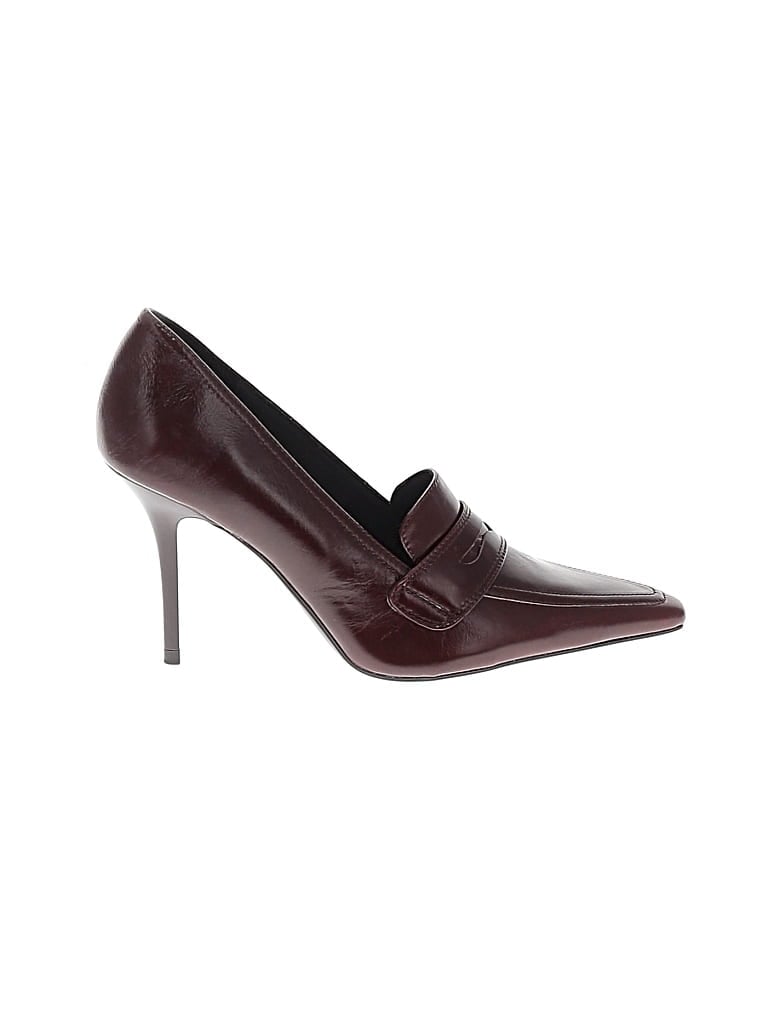 Pre-owned Zara Heels In Burgundy