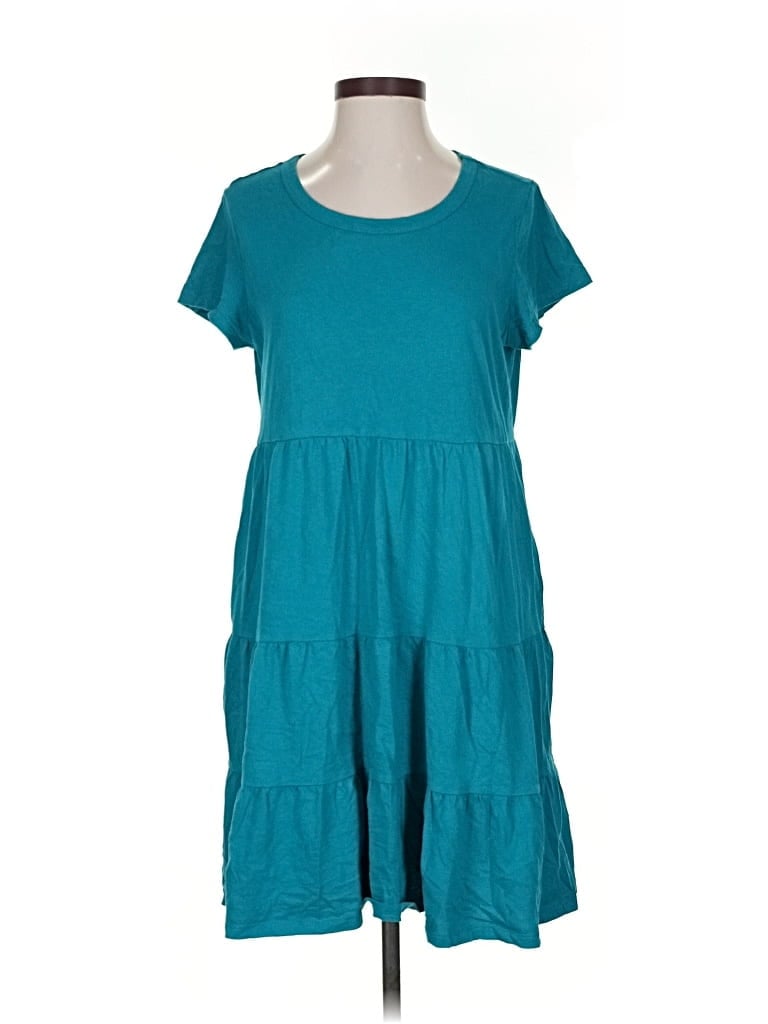 Pre-owned Time And Tru Casual Dress In Blue