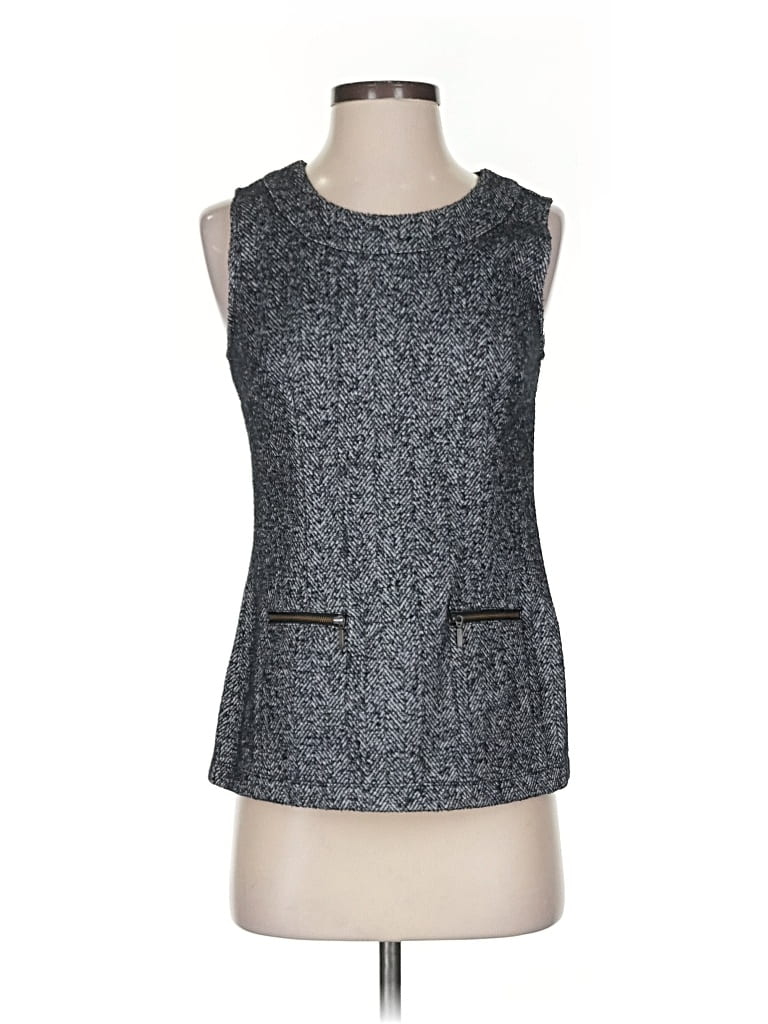 Pre-owned Cabi Sleeveless Top Gray Boatneck Tops