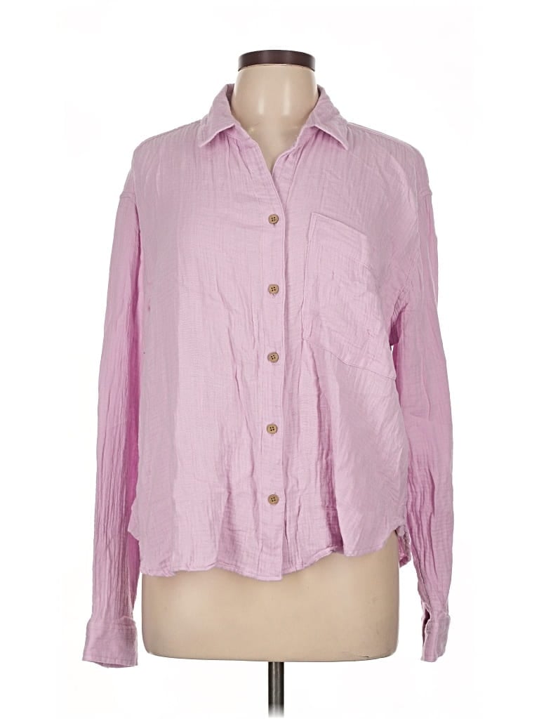 Pre-owned Beachlunchlounge Long Sleeve Blouse In Pink