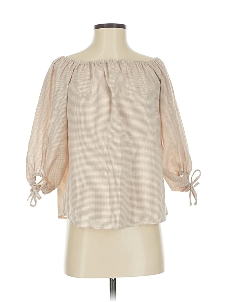 Pre-owned Michael Michael Kors 3/4 Sleeve Blouse In Brown