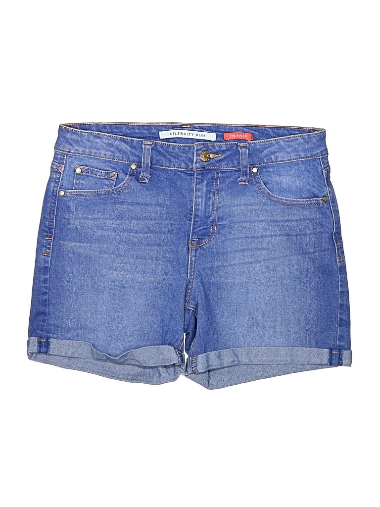 Pre-owned Celebrity Pink Denim Shorts In Blue
