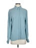 BCBGMAXAZRIA 100% Polyester Solid Teal Long Sleeve Blouse Size S - photo 1