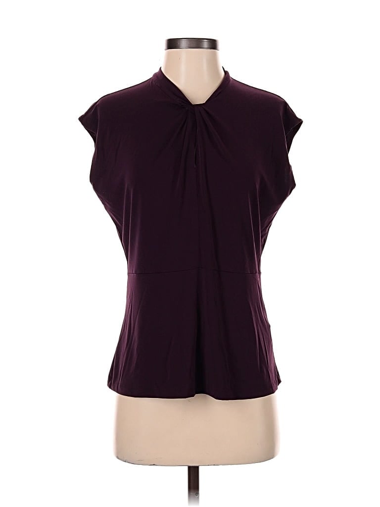 Pre-owned Calvin Klein Sleeveless Blouse In Burgundy