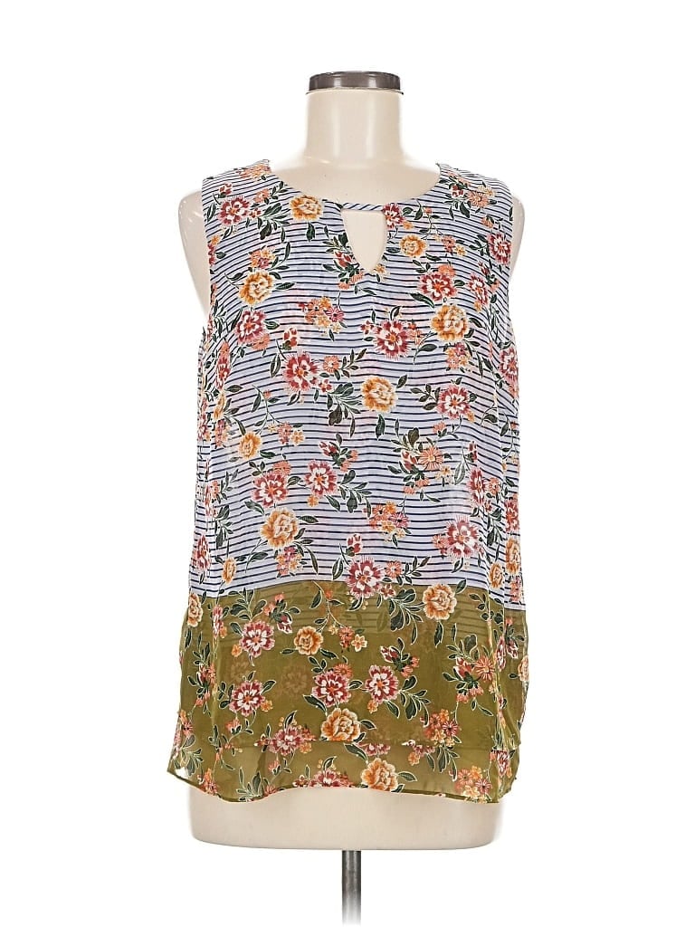 Pre-owned Cabi Sleeveless Blouse In Green