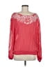 Leifnotes 100% Viscose Red Long Sleeve Blouse Size 8 - photo 1