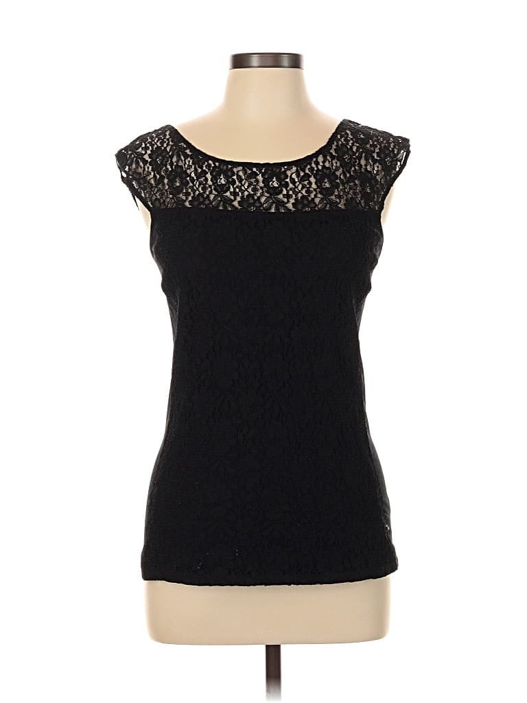 Pre-owned Express Outlet Sleeveless Top Black Sweetheart Neckline Tops