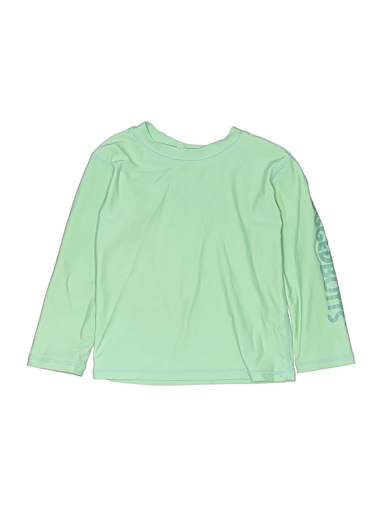 Pre-owned Rugged Butts Kids' Rash Guard In Green