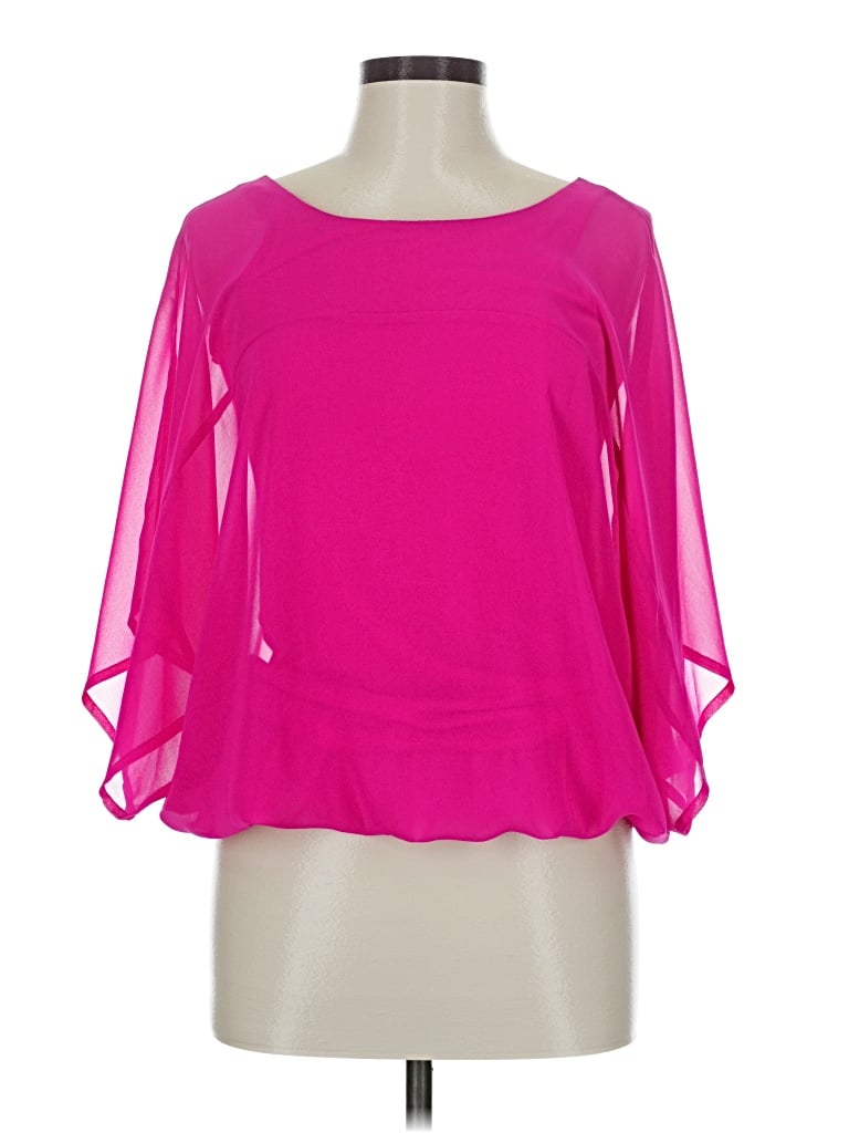 Pre-owned Express 3/4 Sleeve Blouse In Pink