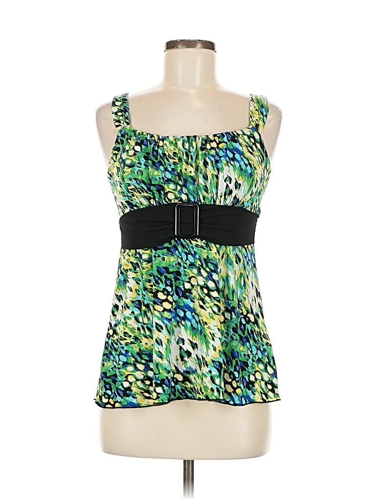 Pre-owned A. Byer Sleeveless Blouse In Green