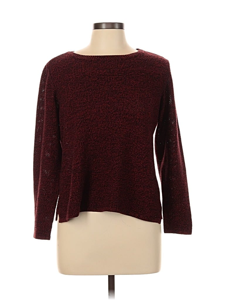 Pre-owned Croft & Barrow 3/4 Sleeve T-shirt In Burgundy