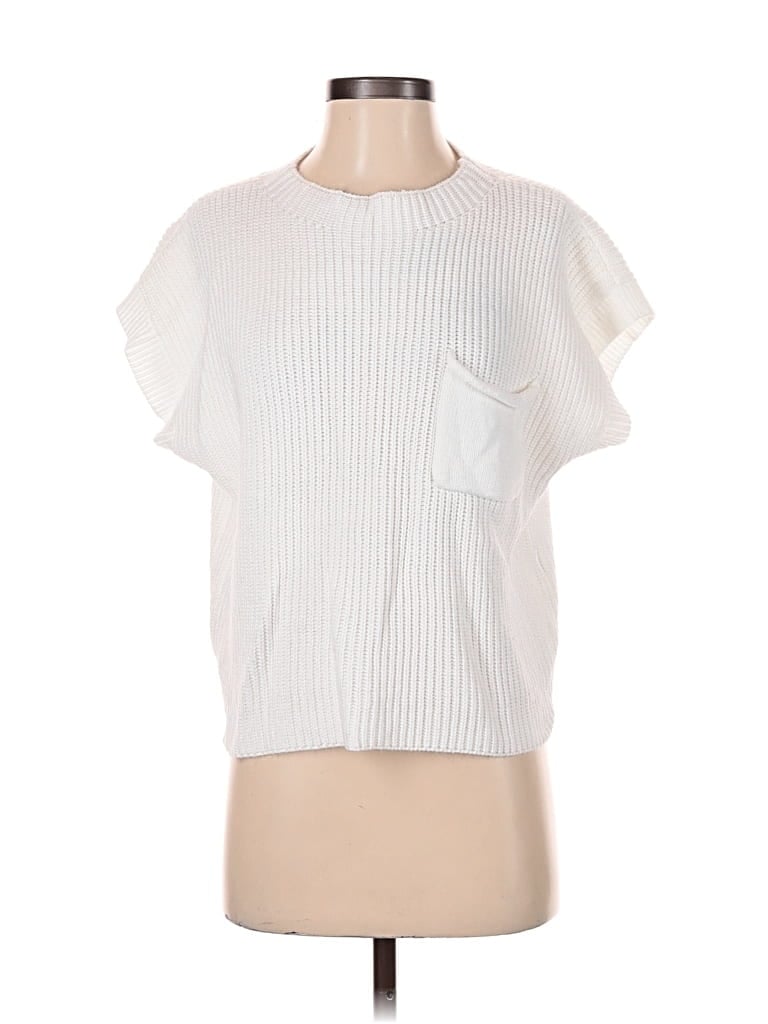 Pre-owned Assorted Brands Sweater Vest In White