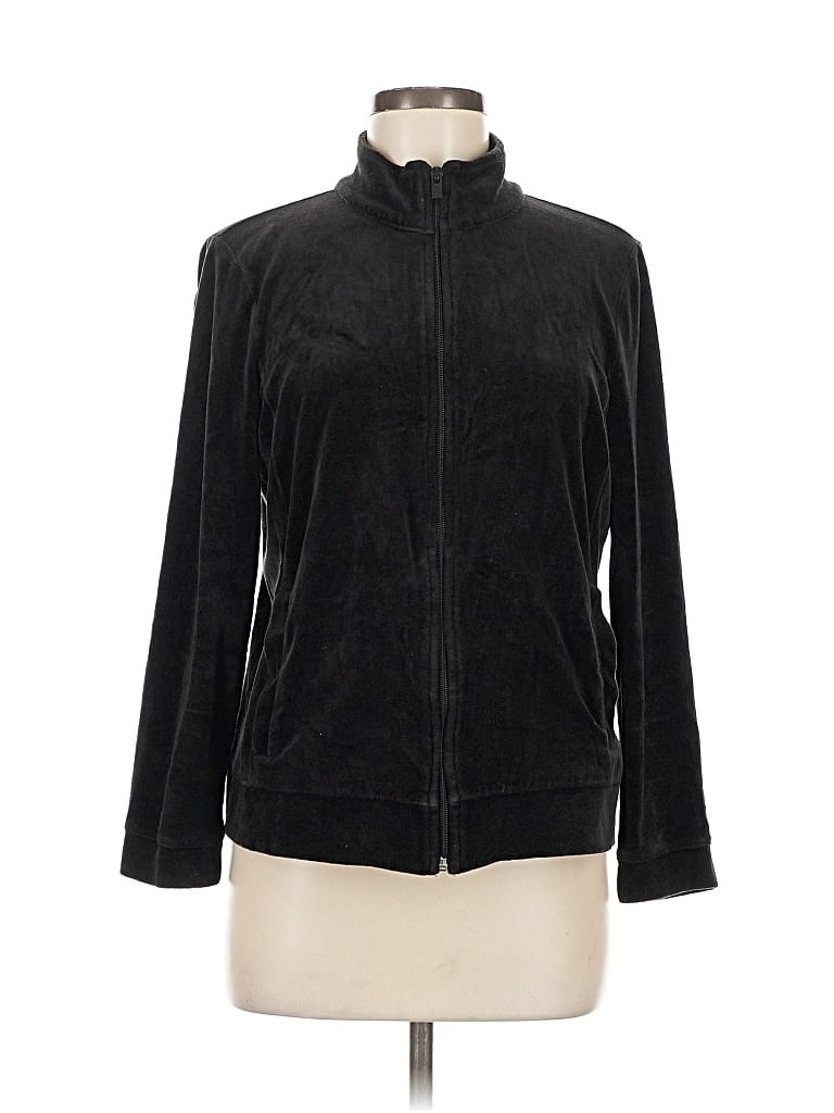 Pre-owned Talbots Track Jacket In Black