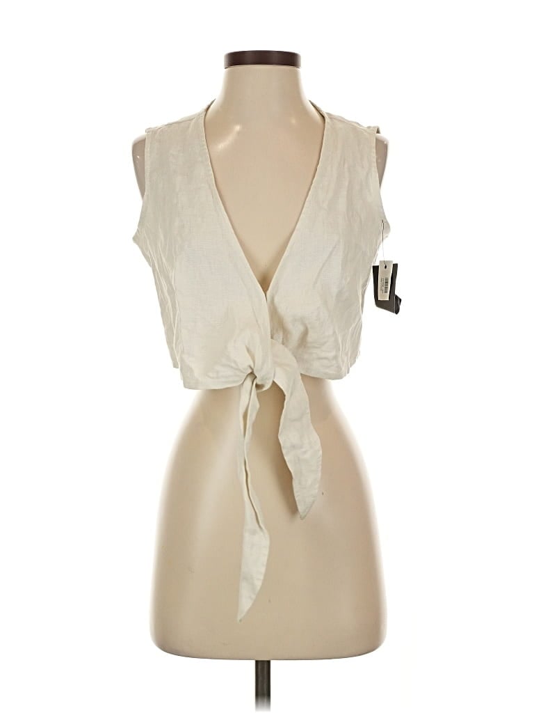 Pre-owned Faithfull The Brand Sleeveless Blouse In White