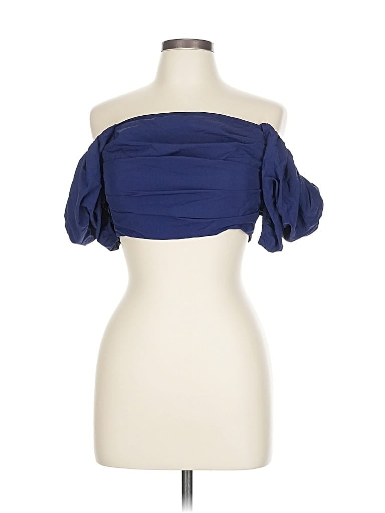 Pre-owned Amanda Uprichard Tube Top Blue Strapless Neckline Tops
